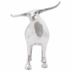 Scultura di toro Argento 20 x 17 x 23 cm Alluminio