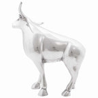 Scultura di toro Argento 20 x 17 x 23 cm Alluminio