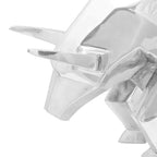 Scultura di toro Argento 74 x 23 x 30 cm Alluminio