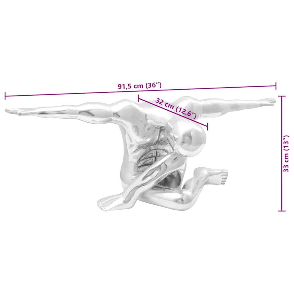 Scultura Argento 91,5 x 32 x 33 cm Alluminio