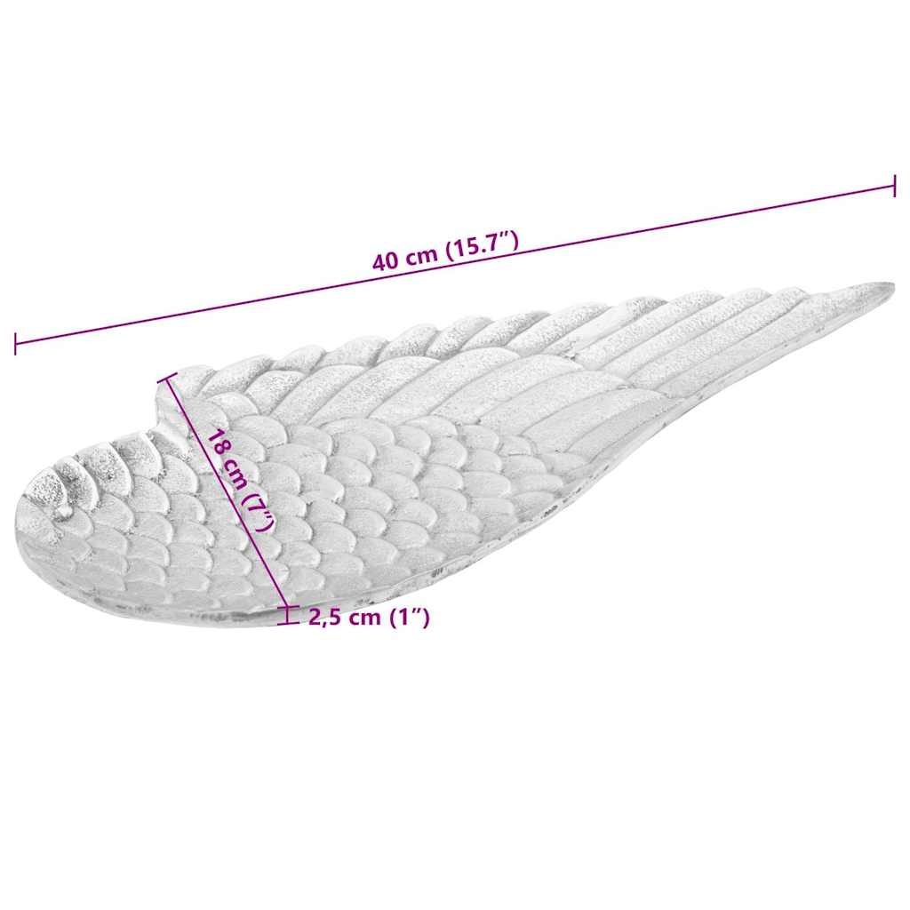 Cesto di frutta 2 pcs Argento 40 x 18 x 2.5 cm Alluminio