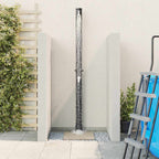 Doccia Solare da Esterno Nero 217 cm PVC e Alluminio