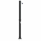 Doccia Solare da Esterno Nero 217 cm PVC e Alluminio