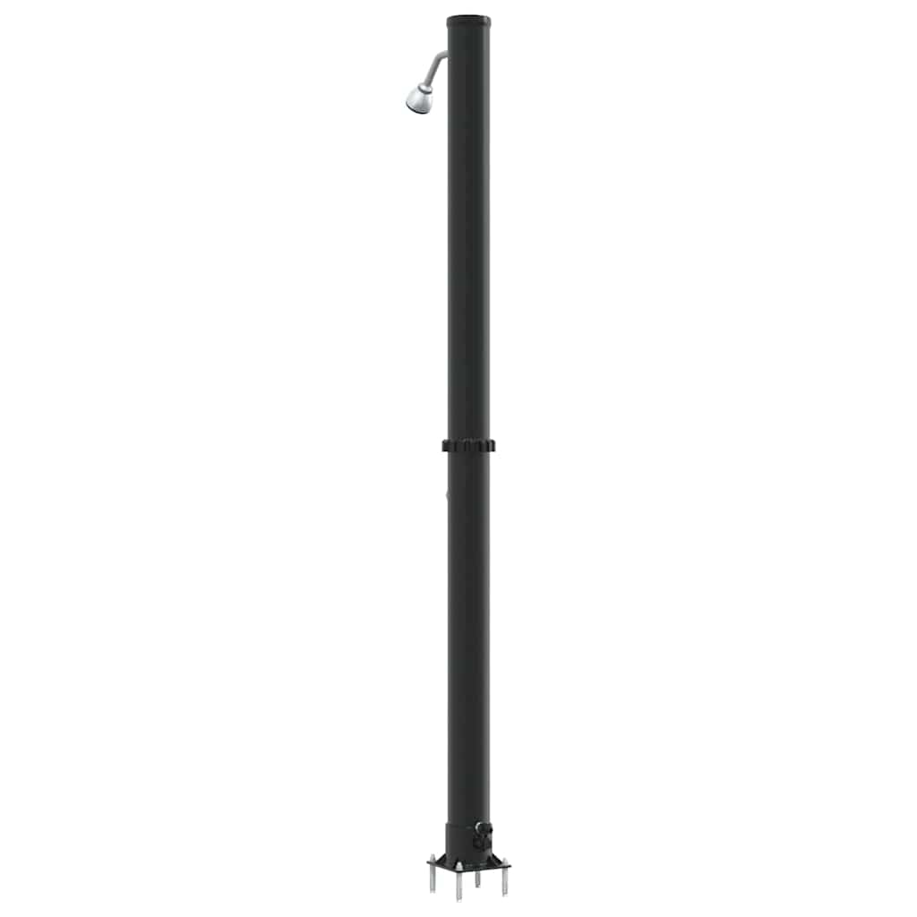 Doccia Solare da Esterno Nero 217 cm PVC e Alluminio