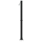 Doccia Solare da Esterno Nero 217 cm PVC e Alluminio