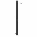 Doccia Solare da Esterno Nero 217 cm PVC e Alluminio