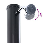 Doccia Solare da Esterno Nero 217 cm PVC e Alluminio