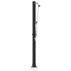 Doccia Solare da Esterno Nero 217 cm PVC e Alluminio