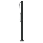 Doccia Solare da Esterno Nero 217 cm PVC e Alluminio