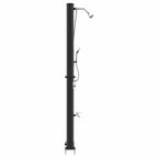 Doccia Solare da Esterno Nero 217 cm PVC e Alluminio