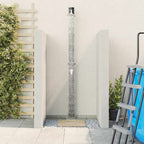 Doccia Solare da Esterno Nero 217 cm PVC e Alluminio