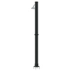 Doccia Solare da Esterno Nero 217 cm PVC e Alluminio