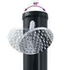 Doccia Solare da Esterno Nero 217 cm PVC e Alluminio