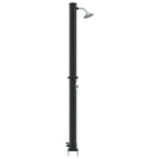 Doccia Solare da Esterno Nero 217 cm PVC e Alluminio