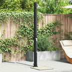 Doccia Solare da Esterno Nero 217 cm PVC e Alluminio
