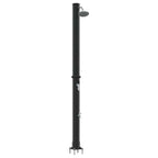 Doccia Solare da Esterno Nero 217 cm PVC e Alluminio