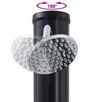 Doccia Solare da Esterno Nero 217 cm PVC e Alluminio