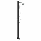 Doccia Solare da Esterno Nero 217 cm PVC e Alluminio