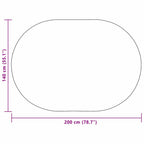 Tappeto ZIZUR Crema 200 x 140 cm Polipropilene