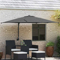 Ombrello da giardino Antracite 248,5 x 247,5 x 160 cm