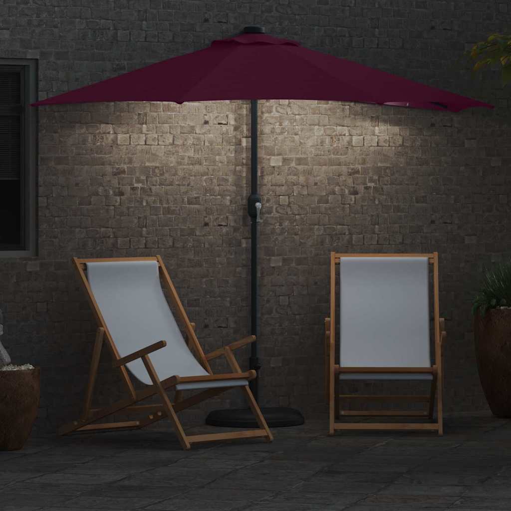 Ombrello da giardino Rosso Bordeaux 294 x 150 x 224 cm