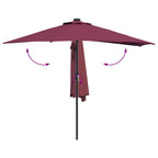 Ombrello da giardino Rosso Bordeaux 294 x 150 x 224 cm