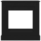 Cornice per Camino Rovere Nero 90x30x90 cm in Truciolato