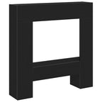 Cornice per Camino Rovere Nero 81x18x82 cm in Truciolato