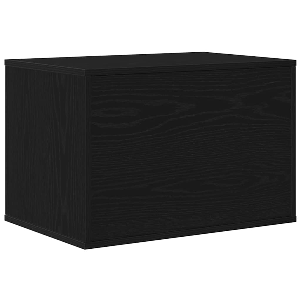 Lettiera per gatti in rovere nero 60x40x40 cm in legno ingegnerizzato