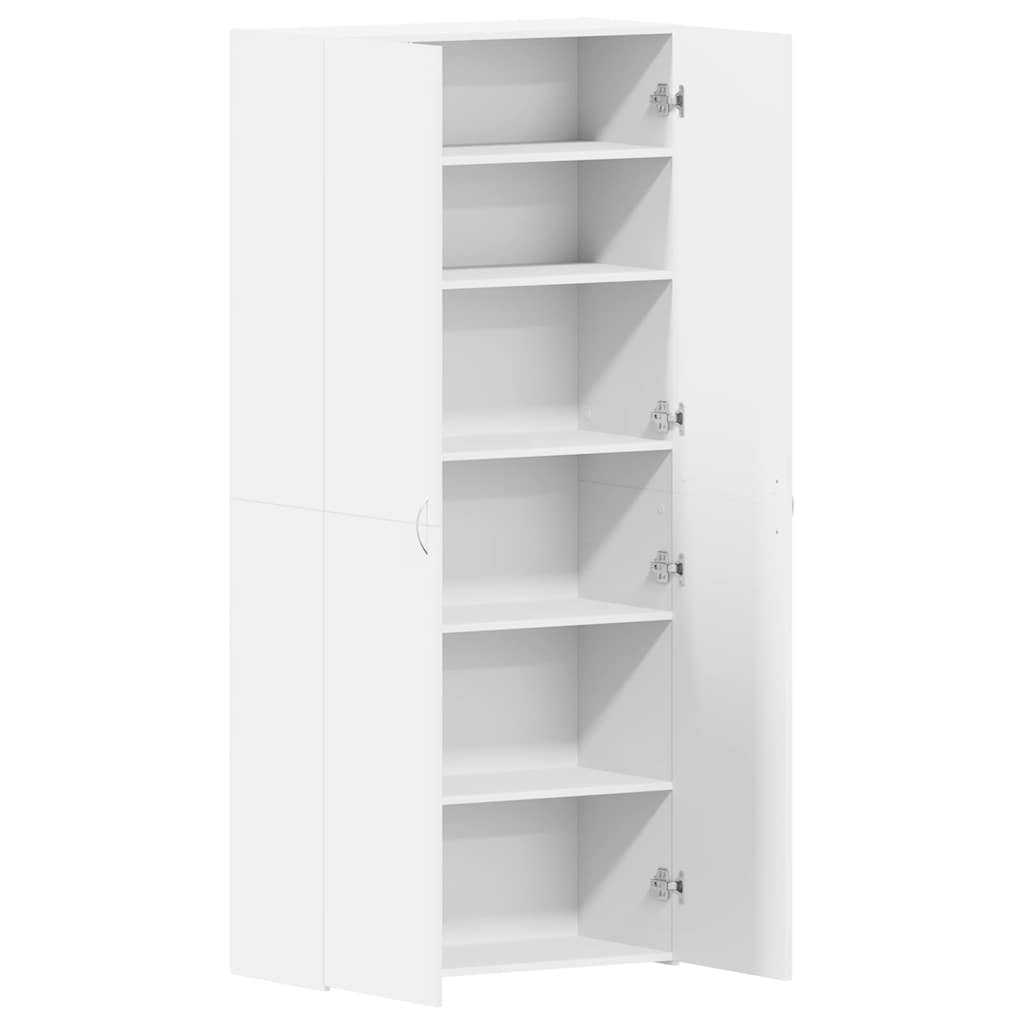 Mobile per scarpe Bianco 80 x 35.5 x 180 cm Legno multistrato
