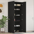 Mobile per scarpe Nero 80 x 35.5 x 180 cm Legno multistrato