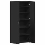 Mobile per scarpe Nero 80 x 35.5 x 180 cm Legno multistrato