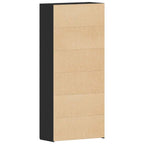 Mobile per scarpe Nero 80 x 35.5 x 180 cm Legno multistrato