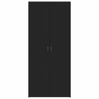 Mobile per scarpe Nero 80 x 35.5 x 180 cm Legno multistrato