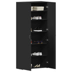 Mobile per scarpe Nero 80 x 35.5 x 180 cm Legno multistrato