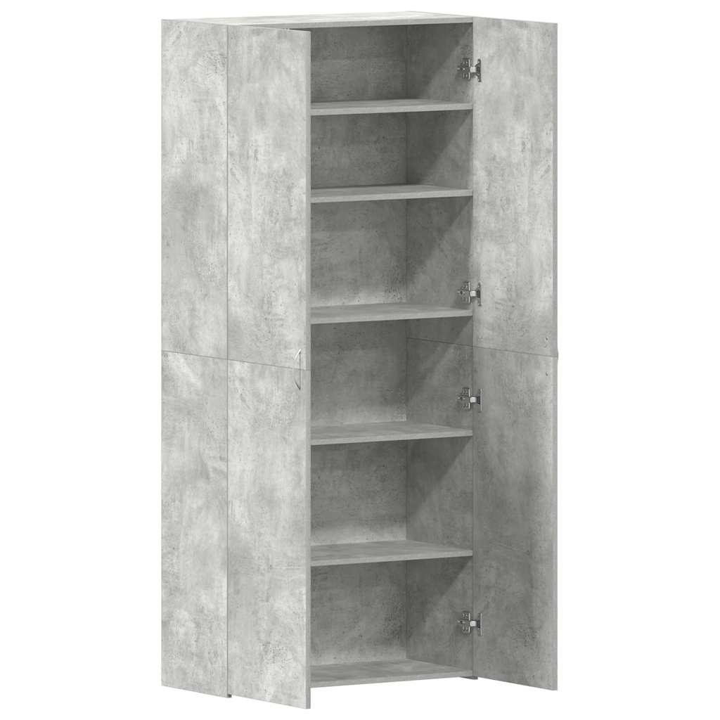 Mobile per scarpe Grigio 80 x 35.5 x 180 cm Legno multistrato