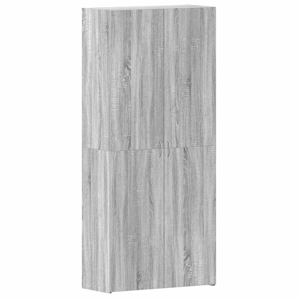 Mobile per scarpe Grigio 80 x 35.5 x 180 cm Legno multistrato