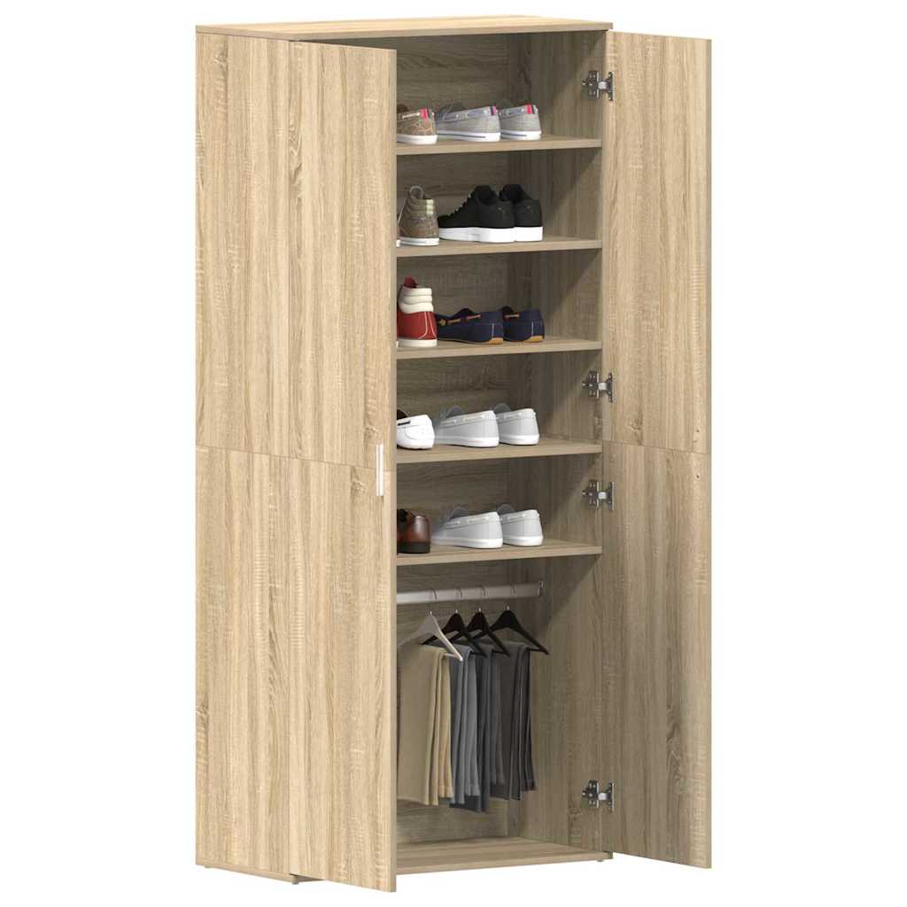 Mobile per scarpe con porta Rovere Sonoma