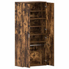 Mobile per scarpe con lo scaffale Rovere fumé 80 x 39 x 178 cm