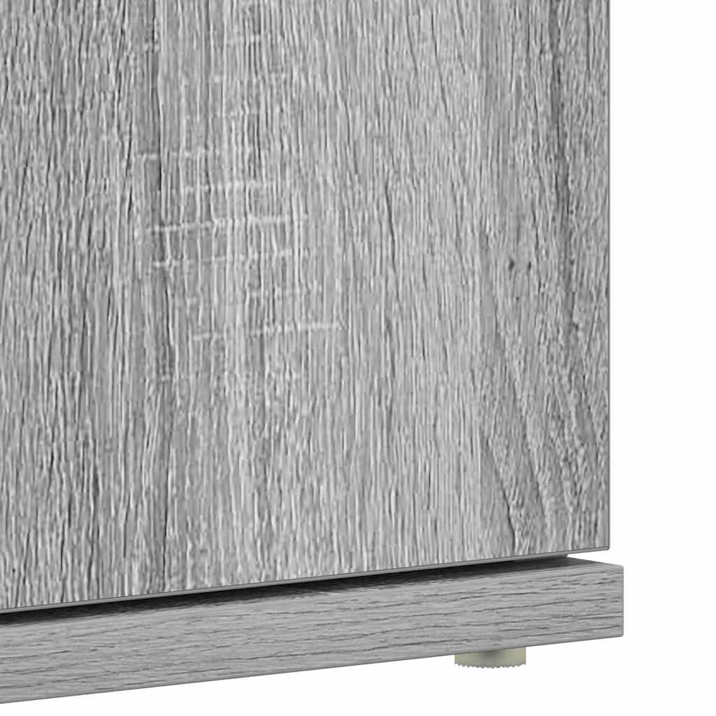 Mobile per scarpe con porta Grigio Sonoma 80 x 39 x 178 cm