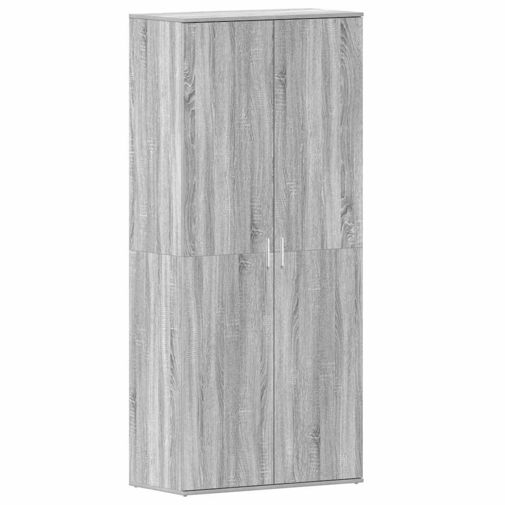 Mobile per scarpe con porta Grigio Sonoma 80 x 39 x 178 cm