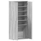 Mobile per scarpe con porta Grigio Sonoma 80 x 39 x 178 cm