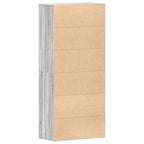 Mobile per scarpe con porta Grigio Sonoma 80 x 39 x 178 cm