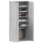 Mobile per scarpe con porta Grigio Sonoma 80 x 39 x 178 cm
