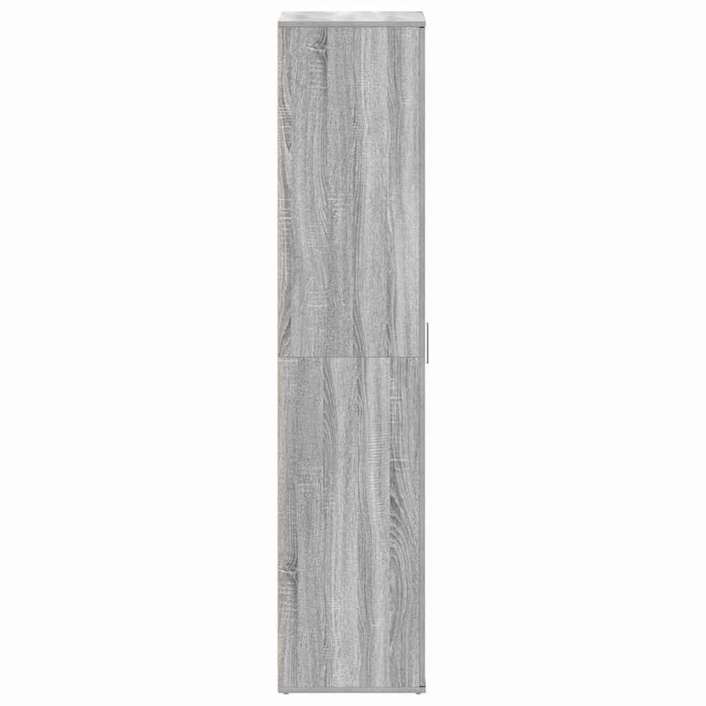 Mobile per scarpe con porta Grigio Sonoma 80 x 39 x 178 cm
