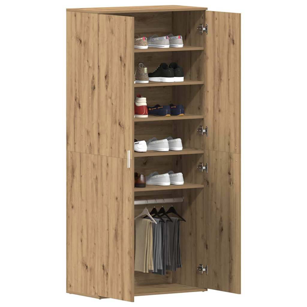 Mobile per scarpe con porta Rovere artigianale 80 x 39 x 178 cm