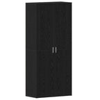 Mobile per scarpe con lo scaffale Rovere Nero 80 x 39 x 178 cm