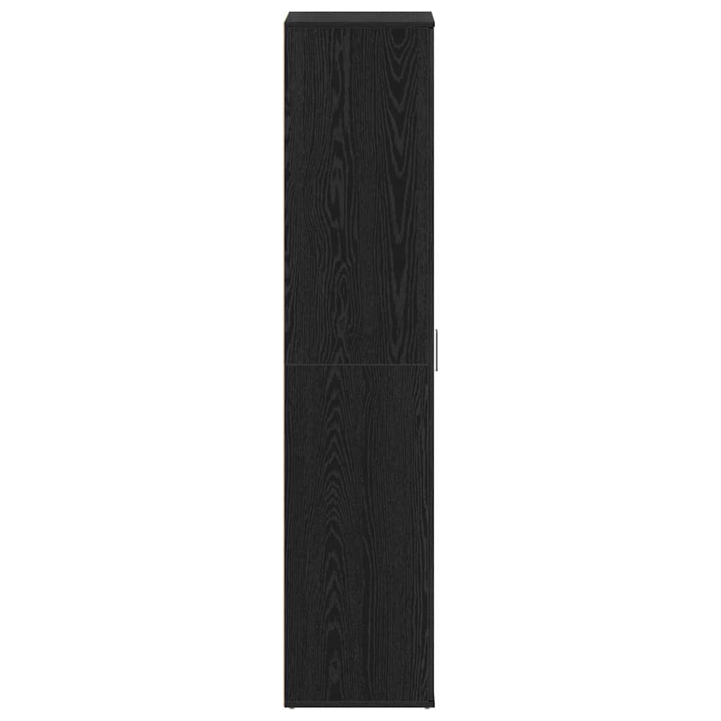 Mobile per scarpe con lo scaffale Rovere Nero 80 x 39 x 178 cm