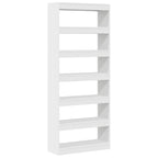 Armadio per Libri Bianco 80 x 30 x 198 cm Legno multistrato