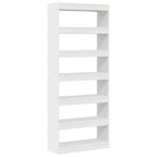 Armadio per Libri Bianco 80 x 30 x 198 cm Legno multistrato
